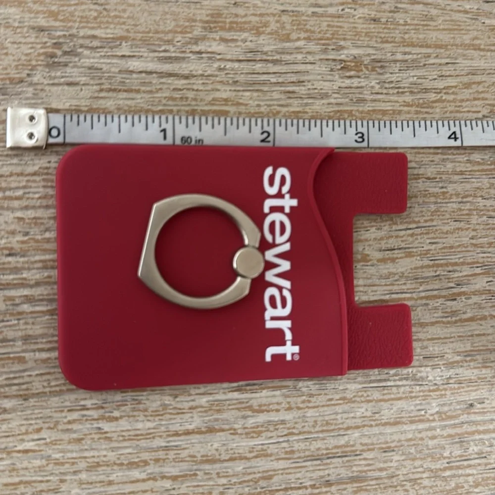 Phone Silicone Card Holder With Metal Ring